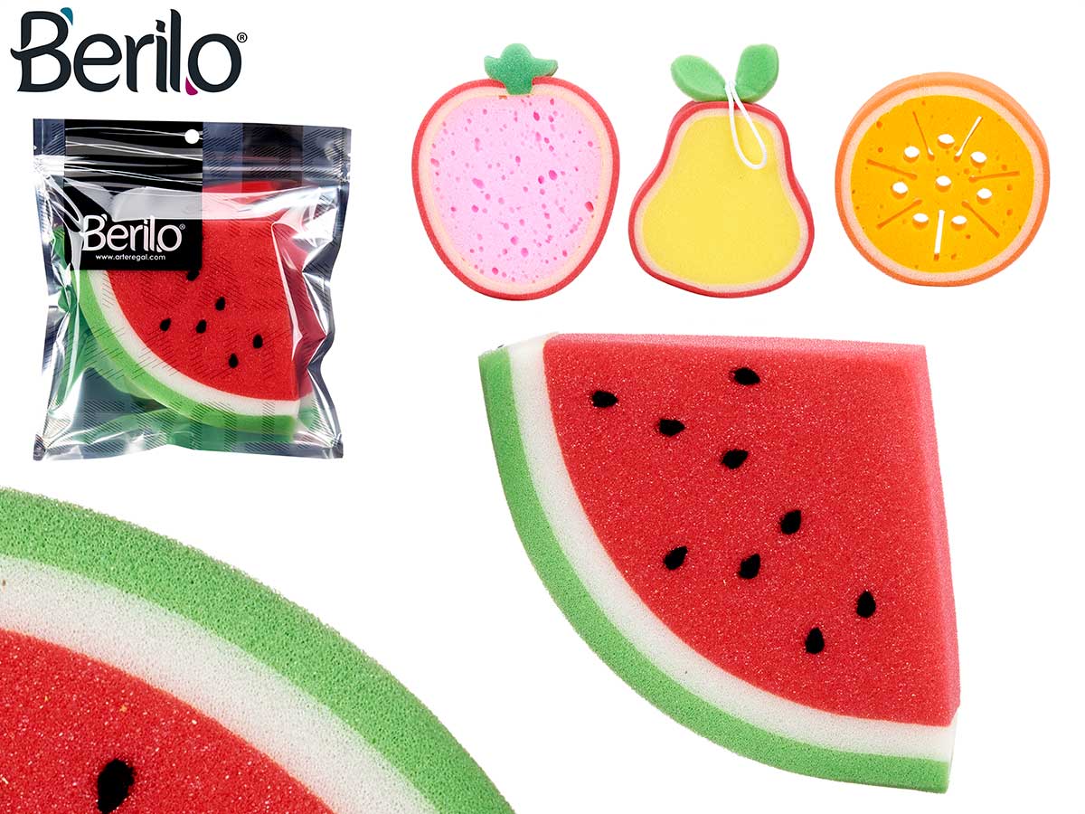 Esponja baño frutas surt 4