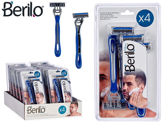 Set 4 man 3 razors shave w lubrication