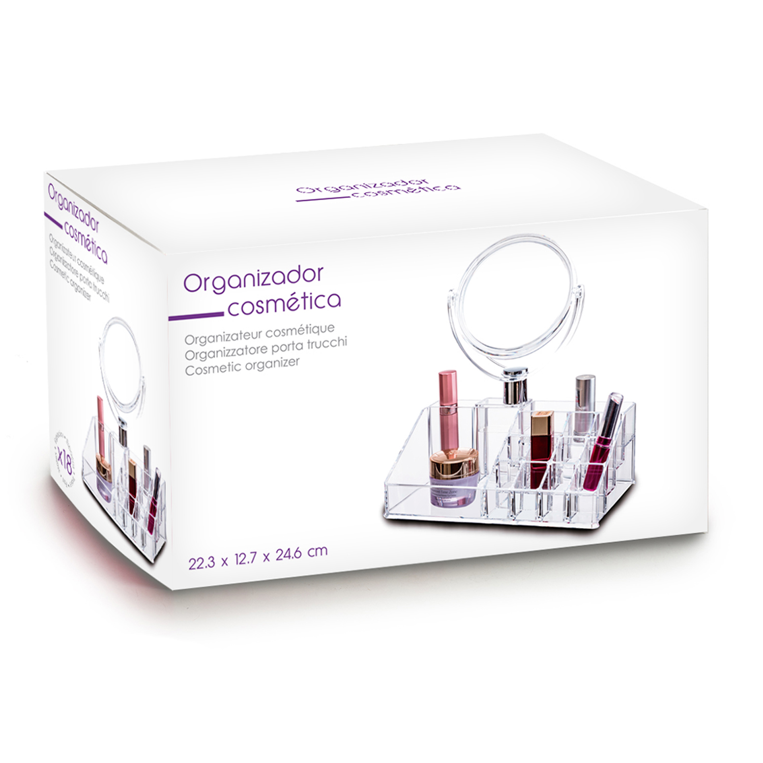 Organizer with mirror 16 slots - Image 2