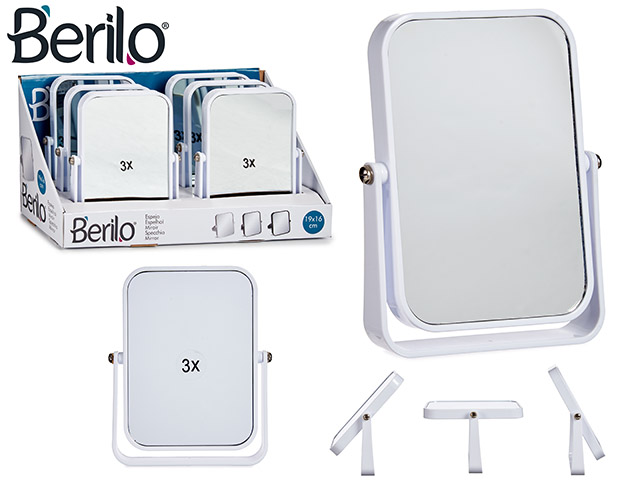 White plastic mirror square