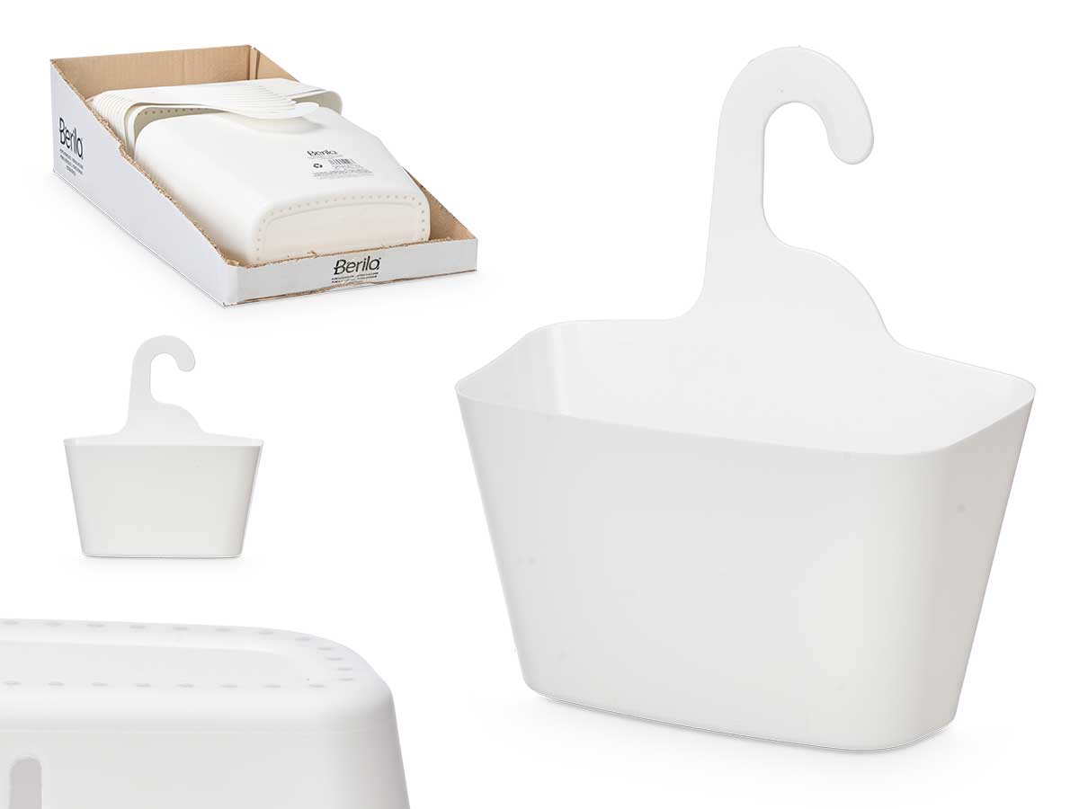 Portautensilios ducha blanco