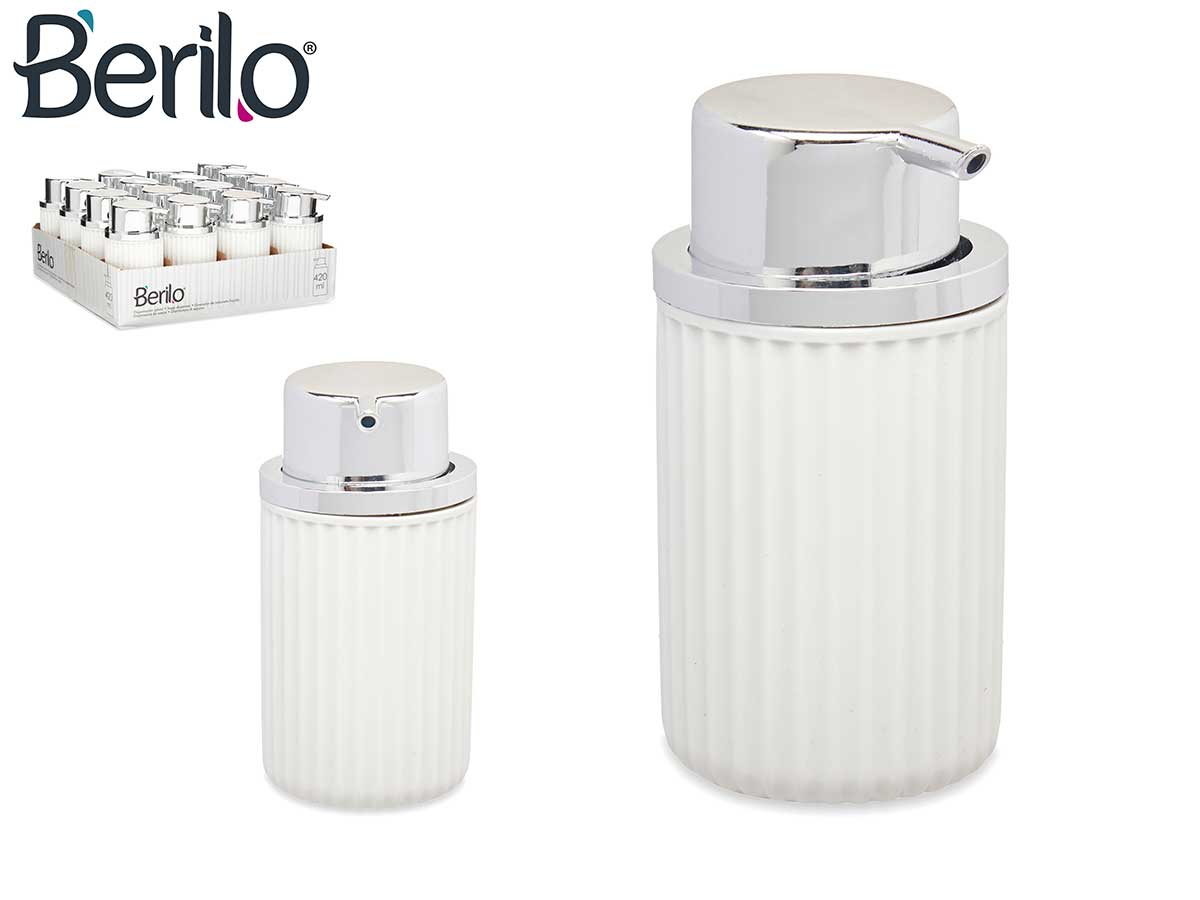 420ml white plastic soap dispenser