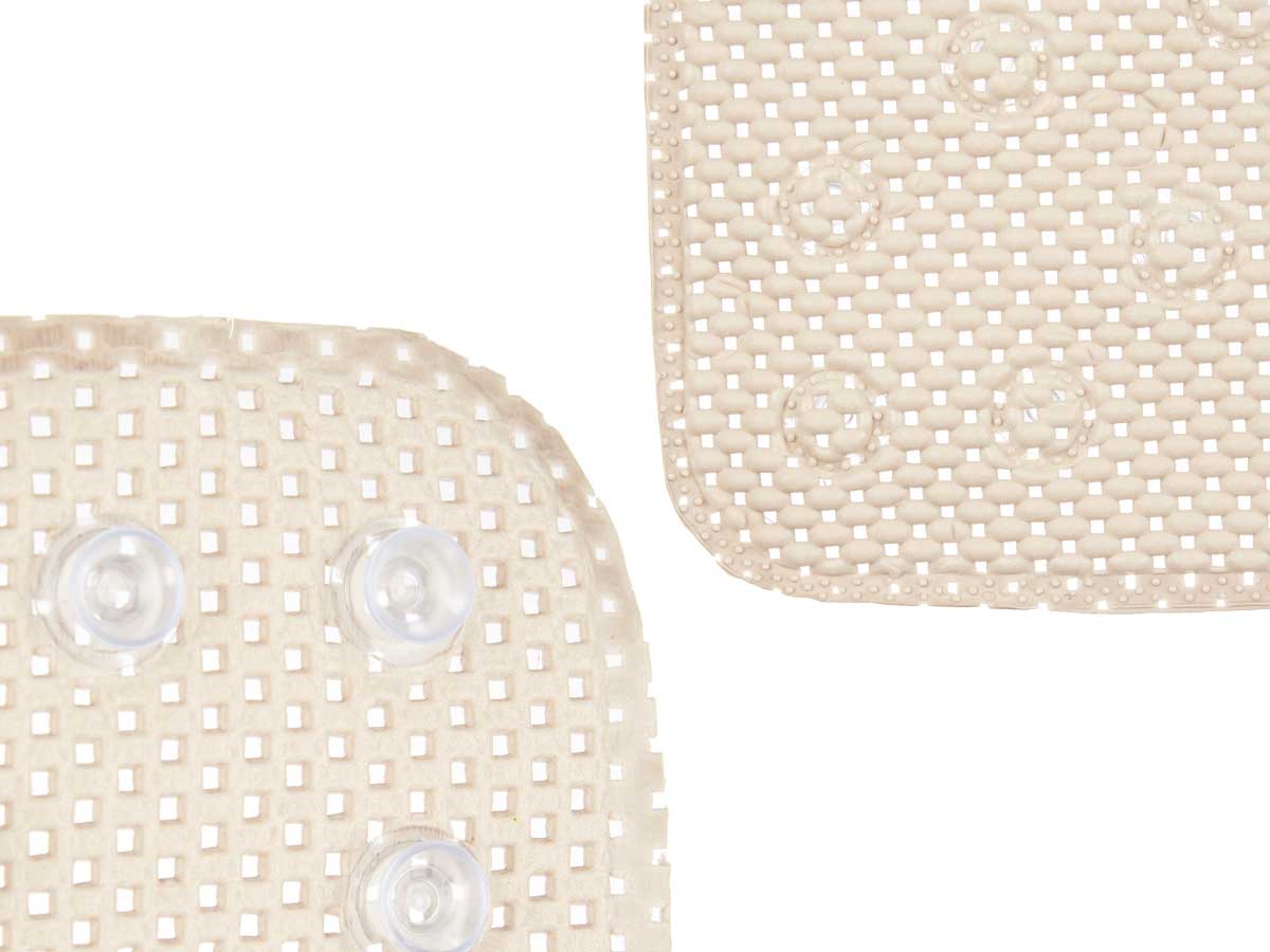 Tapis bain antidérapant caoutchouc beige grand - Image 4
