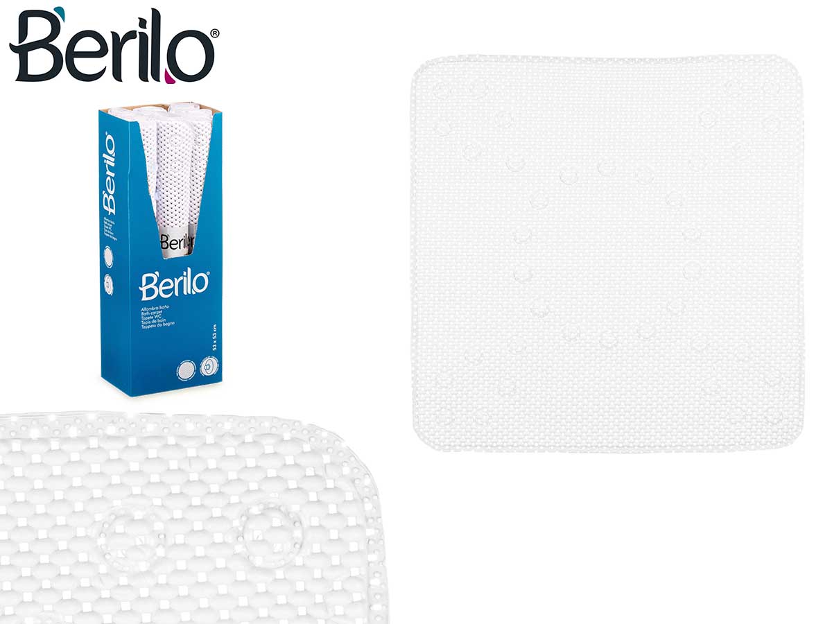 Anti-slip bath mat rubber white small