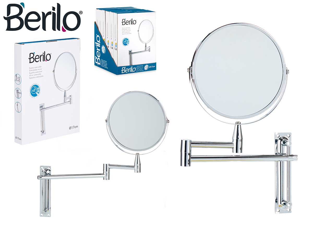 Espejo extensible doble cara 17cm