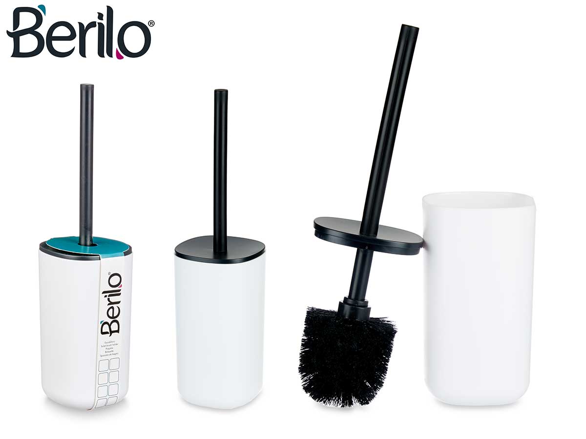 Brosse toilette en plastique blanc mat