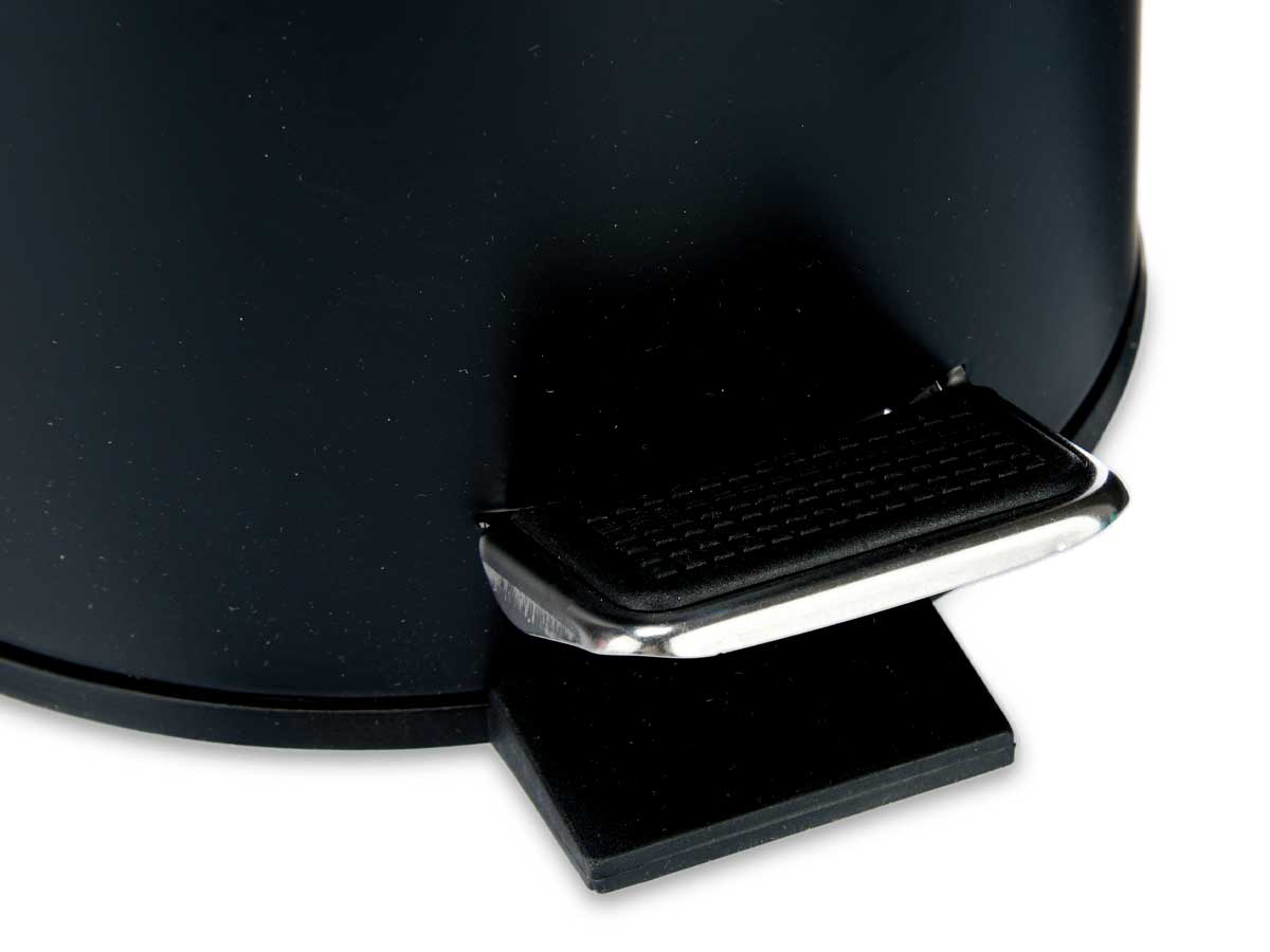 Papelera metal tapa bambu 3l negro - Image 4